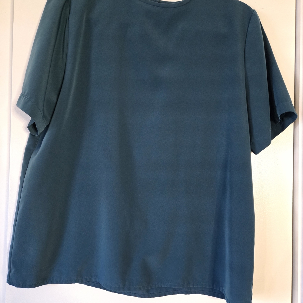 Liz Baker Teal Short Sleeve Top